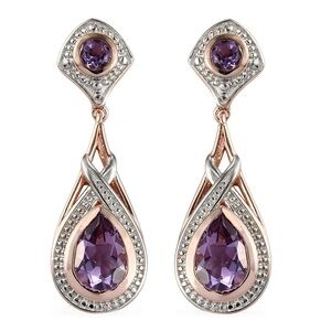 Elegant Rose De France Teardrop Earrings
